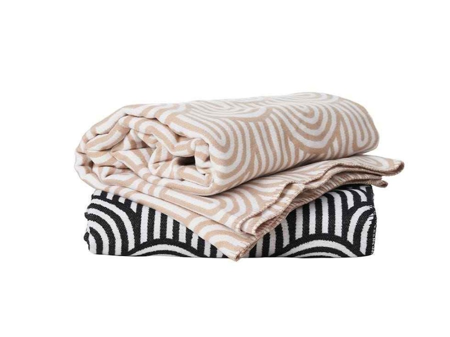 Bed & Bath Indigo Living Quilts & Throws | Arcade Brushed Cotton Throw, Beige